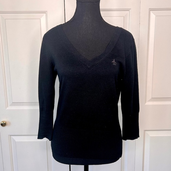 Original Penguin V Neck Knit Sweater Size M - Picture 6 of 8